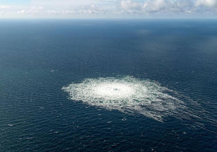 La fuga en el gasoducto ruso provocó una gran burbuja en aguas del mar Báltico.