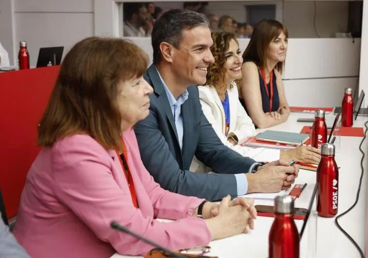El secretario general del PSOE, Pedro Sánchez, durante el comité federal.