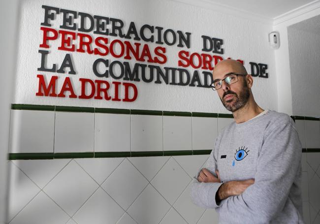 Rubén Golpe, de la Federación de Personas Sordas de Madrid.