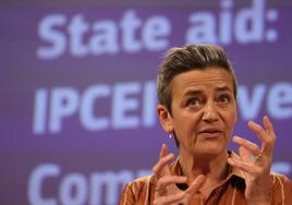 La vicepresidenta de la Comisión Europea, Margrethe Vestager.