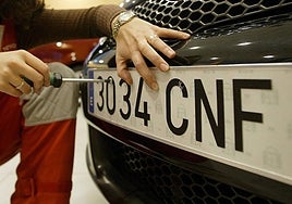 Matrícula coche