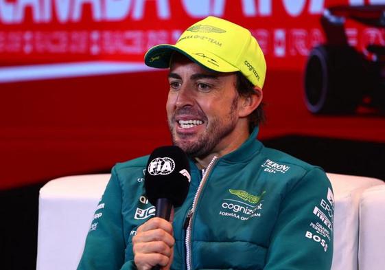 Fernando Alonso, durante la rueda de prensa del Gran Premio de Canadá.