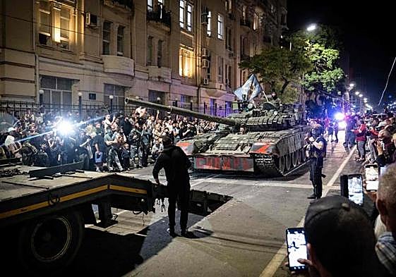 Miembros del grupo Wagner en Rostov.