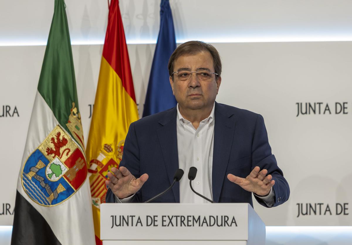 El presidente en funciones de la Junta de Extremadura, Guillermo Fernández Vara.