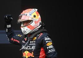 Max Verstappen celebra su victoria en el Red Bull Ring.