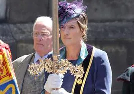 La espada 'Isabel' ha sido forjada especialmente para la ceremonia de coronación de Carlos III en Escocia.