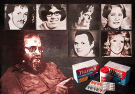 Seis de las siete víctimas mortales de los envenenamientos: Mary Reiner, Mary McFarland, Mary Kellerman (en la fila superior), Stanley Janus, Adam Janus y Paula Prince.