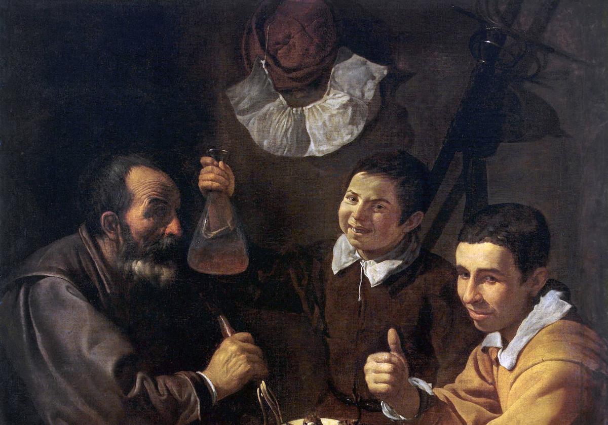 Detalle del cuadro de Velázquez 'El almuerzo'.