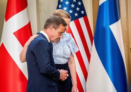 El primer ministro sueco, Ulf Kristersson, durante su intervención en la cumbre de la OTAN el pasado miércoles en la localidad lituana de Vilna.