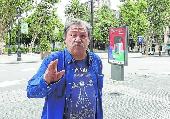 Paco Ignacio Taibo II, el jueves pasado en Gijón.