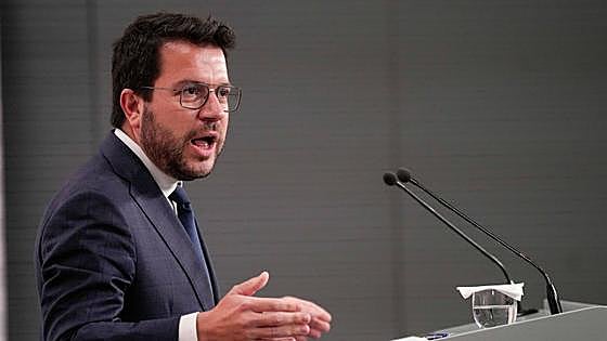 Aragonès insta a Sánchez a «moverse» y eleva su exigencia de un referéndum de independencia