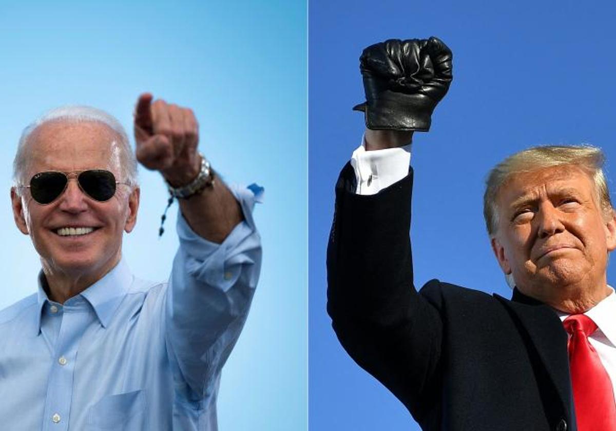 El presidente estadounidense, Joe Biden, y Donald Trump.