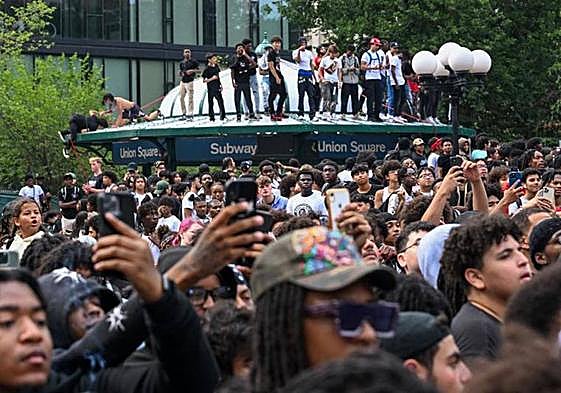 Revolución en el Union Square Park de Nueva York
