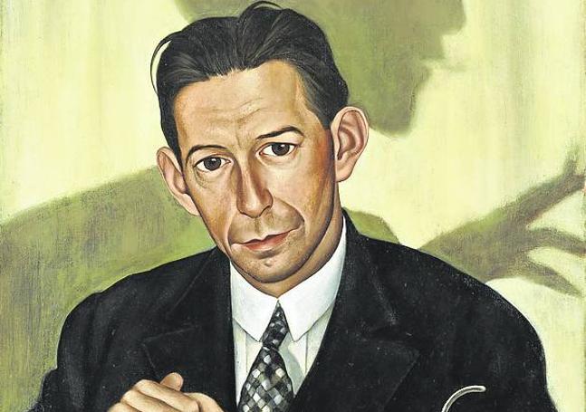 'Retrato del Dr. Haustein' (1928). Obra de Ch. Schad con la sombra su amante.