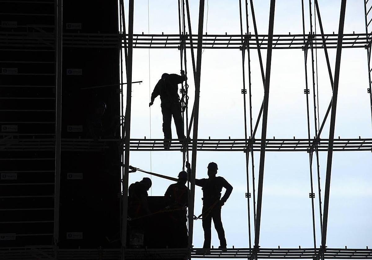 Trabajadores de la construcción.