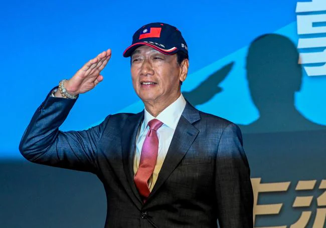 Terry Gou en un acto electoral.