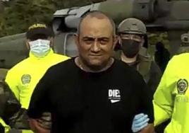 Dairo Antonio Úsuga, alias 'Otoniel', el día de su detención en la selva colombiana.