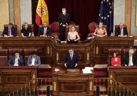 Sánchez interviene en el Congreso durante el debate sobre el Estado de la nación en julio de 2022.