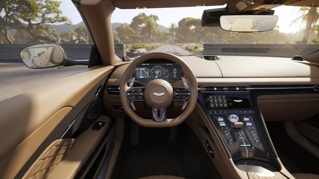 Interior del Aston Martin DB12 Volante