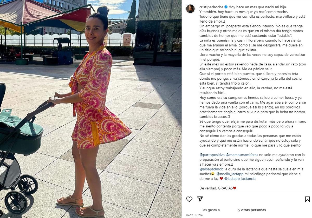 Cristina Pedroche, sobre su maternidad: «Me da pánico salir»