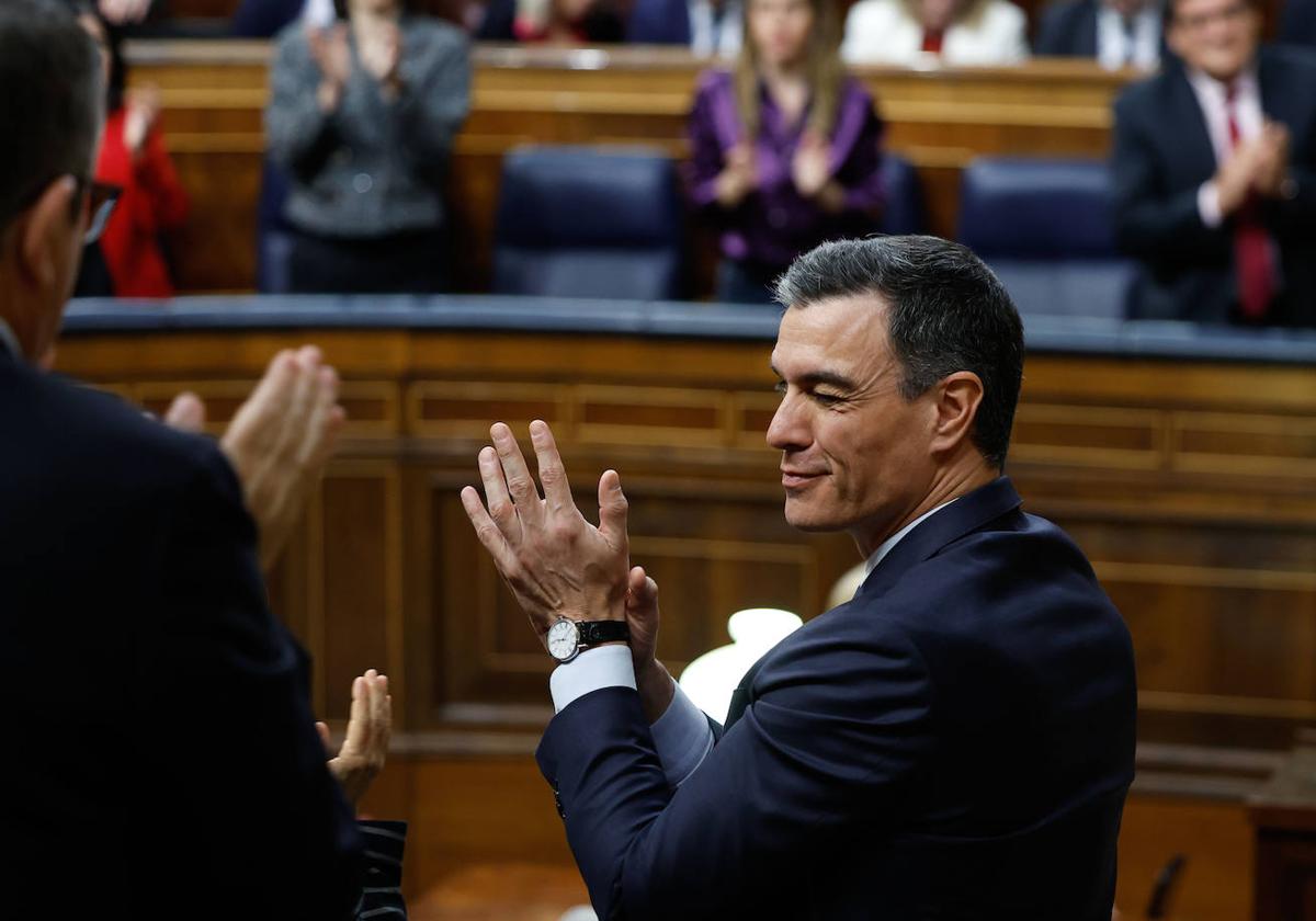 Pedro Sánchez, durante una sesión en el Congreso.