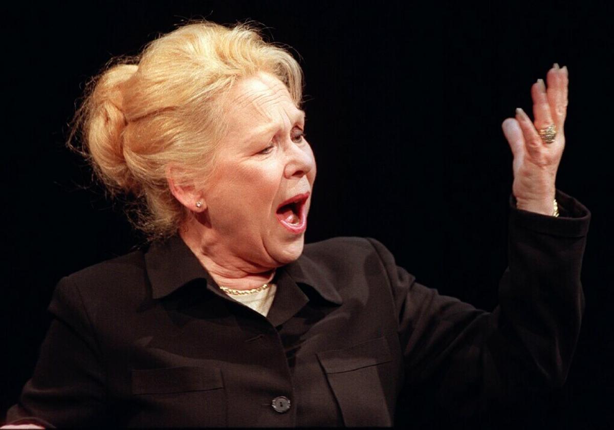 La soprano italiana Renata Scotto, en 1998 en el Teatro Real