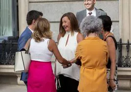 La diputada socialista y expresidenta de Baleares, Francina Armengol a su llegada al Congreso