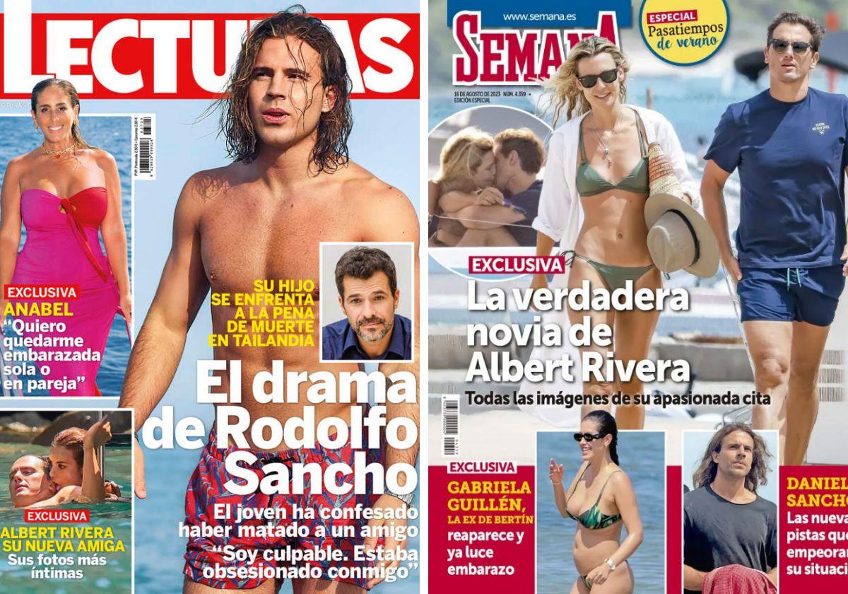 Portadas de 'Lecturas' y 'Semana', donde se hacen eco de las últimas acompañantes de Albert Rivera.