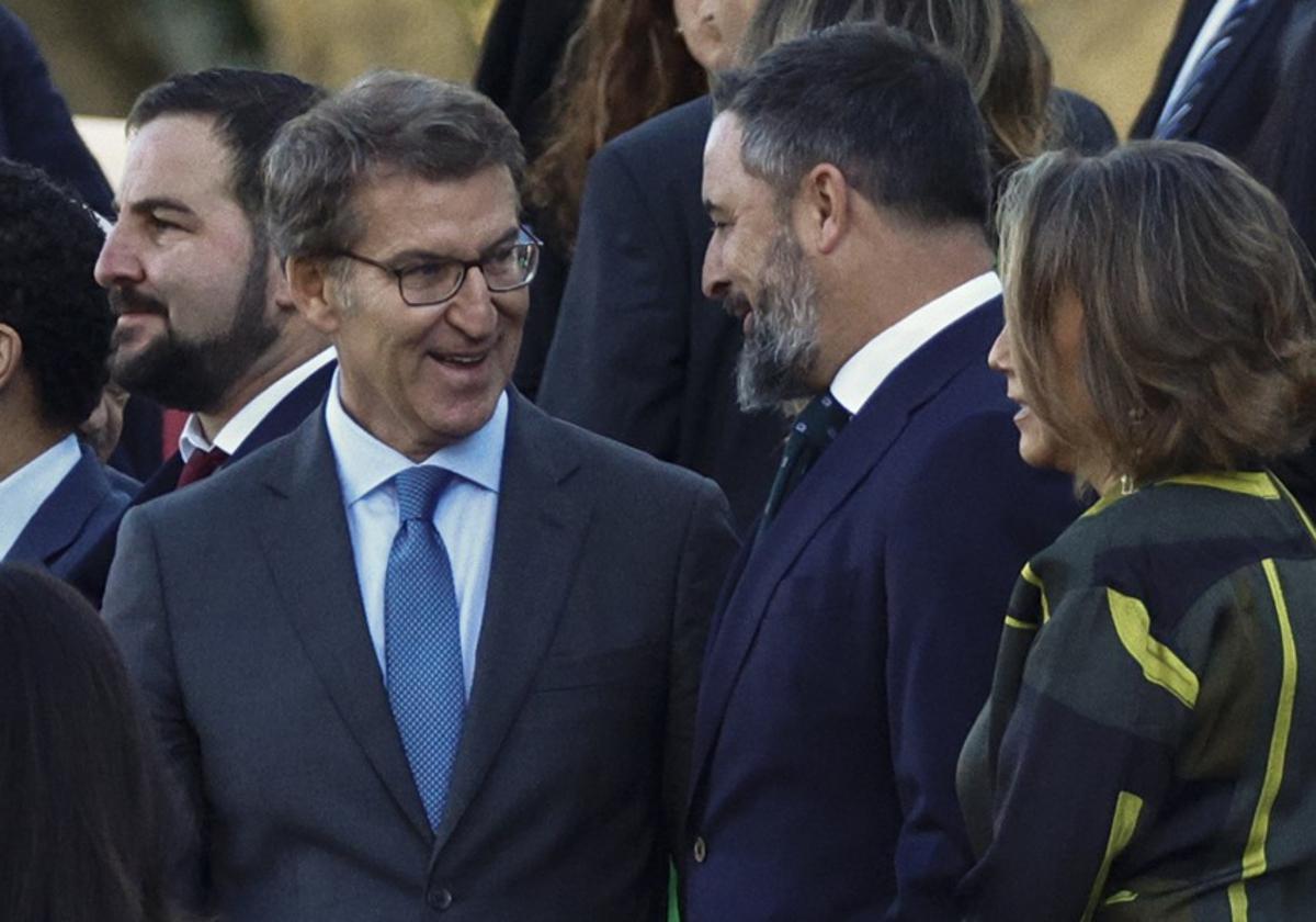 Alberto Núñez Feijóo y Santiago Abascal