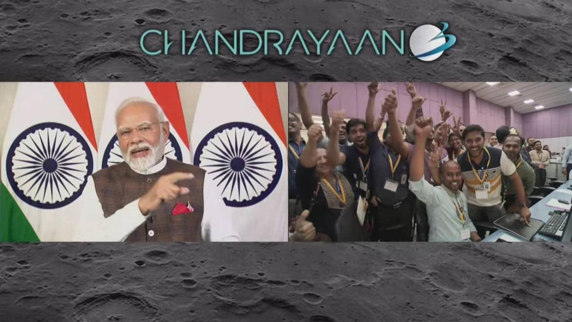 The Indian probe Chandrayaan-3 lands near the south pole of the Moon after the failure of Russia
