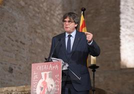 Carles Puigdemont, durante un acto celebrado este pasado lunes.