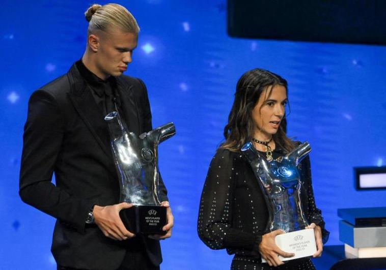 Erling Haaland y Aitana Bonmatí, jugadores del año de la UEFA