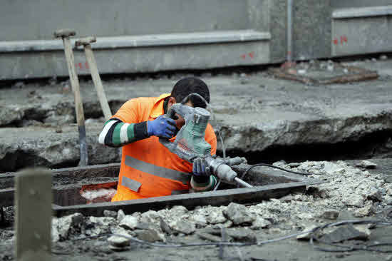 Un trabajador de la construcción.