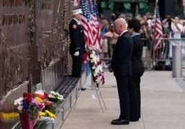 El secretario de Seguridad Nacional de Estados Unidos, Alejandro Mayorkas, asiste al Memorial del 11 de Septiembre en Nueva York