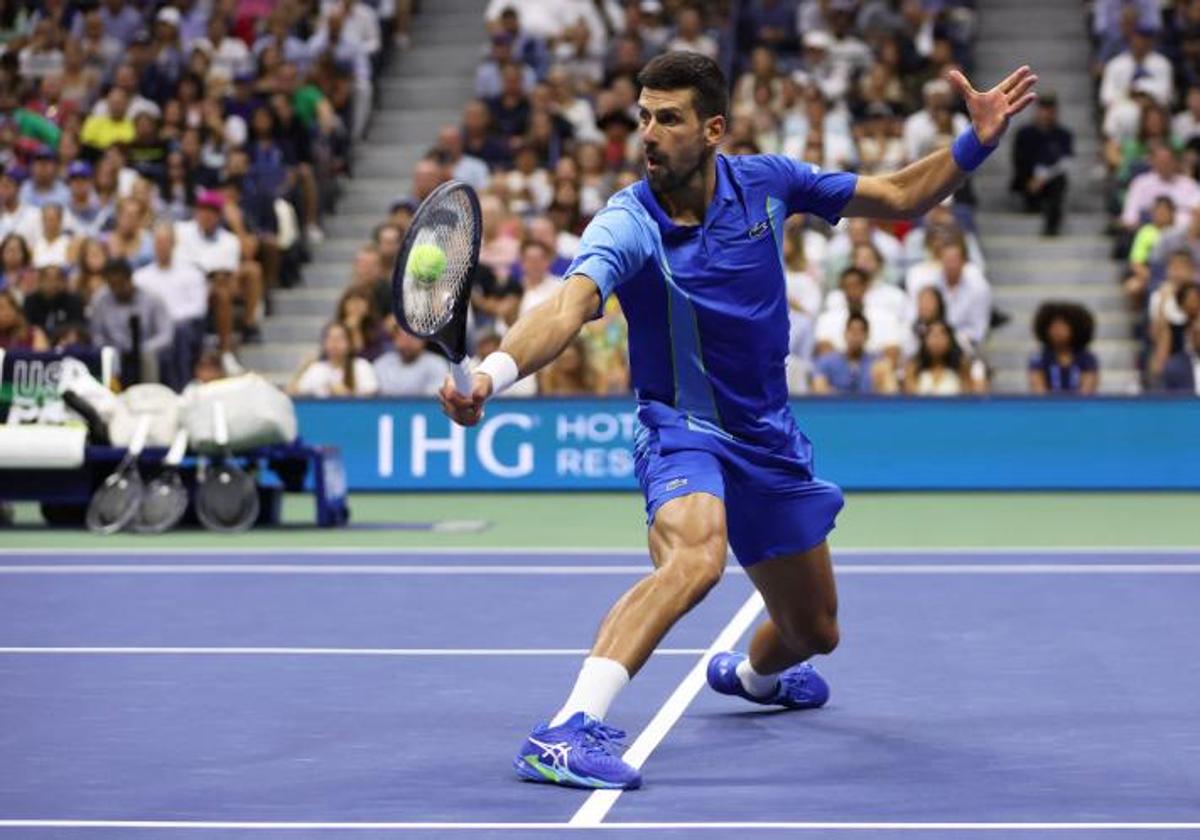 Djokovic durante el partido.