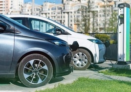 Vehículos eléctricos en proceso de carga