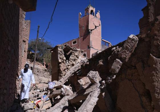 Imagen de los destrozos causados por el devastador seísmo