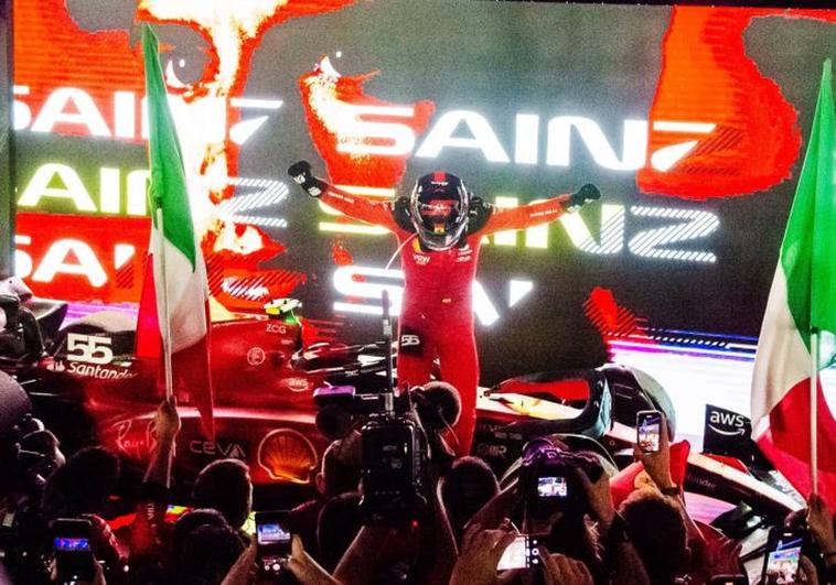 Sainz: «Bajo presión he ganado la carrera, que es lo que tocaba»