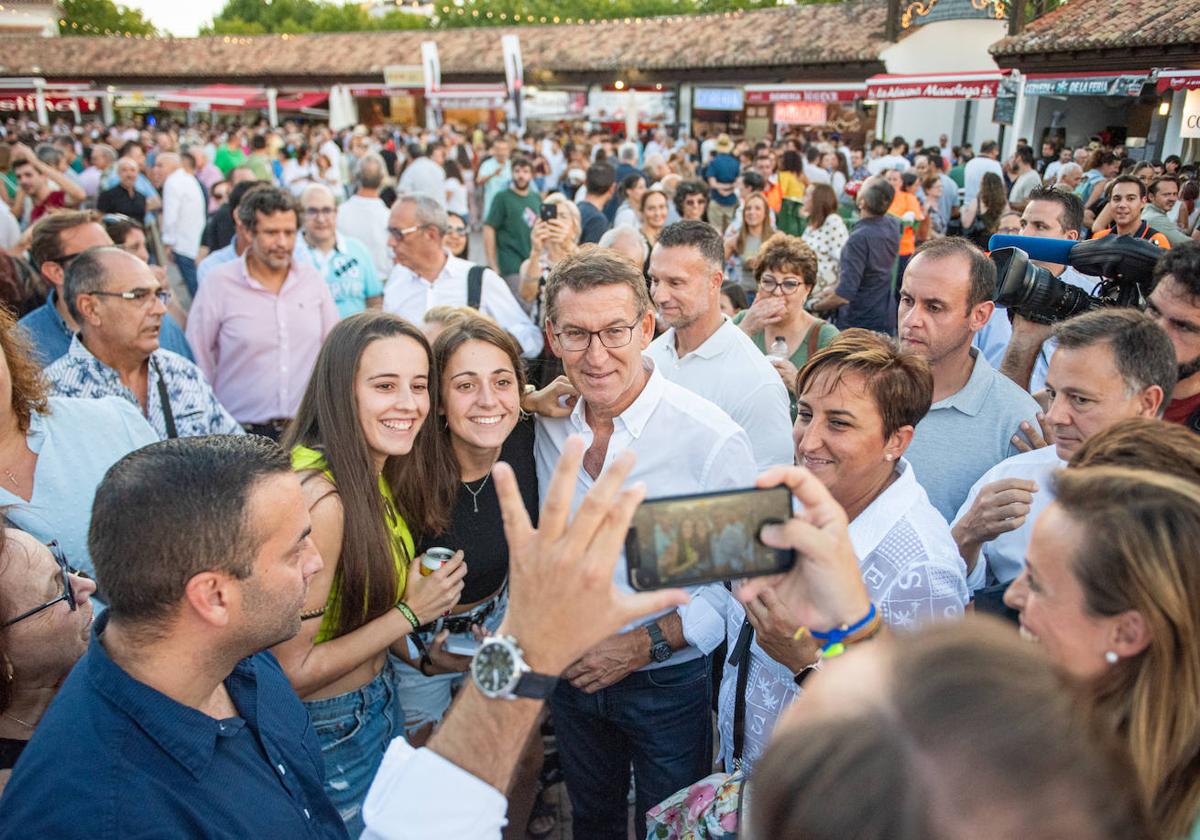 Alberto Núñez Feijóo, en las fiestas de Albacete esta semana.