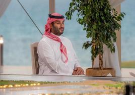 El príncipe heredero saudí, Mohamed Bin Salman, durante su entrevista en la cadena Fox.