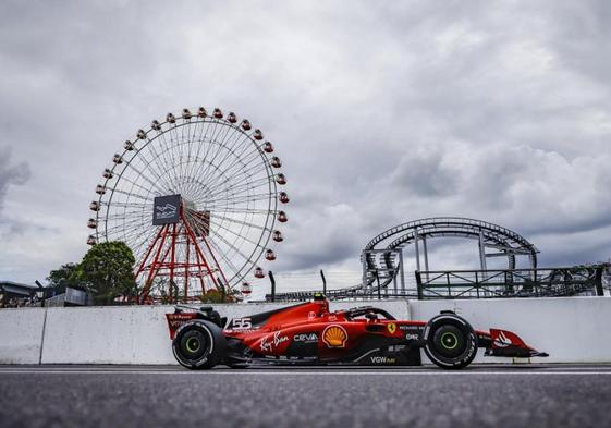 Carlos Sainz, en el circuito de Suzuka.