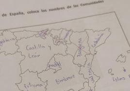 El examen de un alumno de 3º de la ESO que se ha viralizado por llamar Zimbabue a Castilla La Mancha