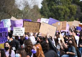 Manifestaciones estudiantiles feministas por el Día de la Mujer.