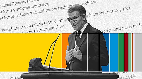 Radiografía del discurso de Feijóo: un 40% hablando de amnistía y un 20% de economía