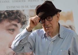 Woody Allen, en la presentación de 'Golpe de suerte' en Barcelona.