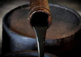 Un barril de petróleo.