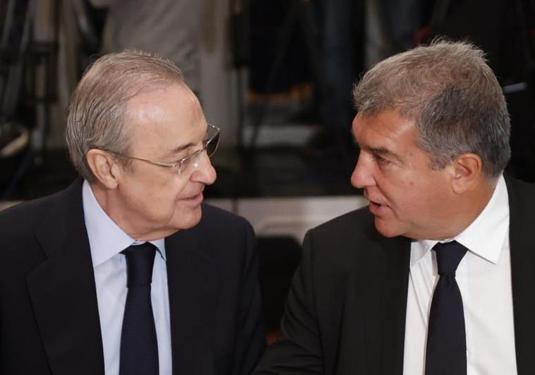 Florentino Pérez y Joan Laporta, presidentes del Real Madrid y Barcelona.