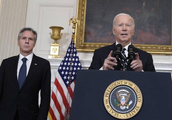 El presidente estadounidense, Joe Biden, junto con el secretario de Estado, Antony Blinken, condenan los ataques en Israel