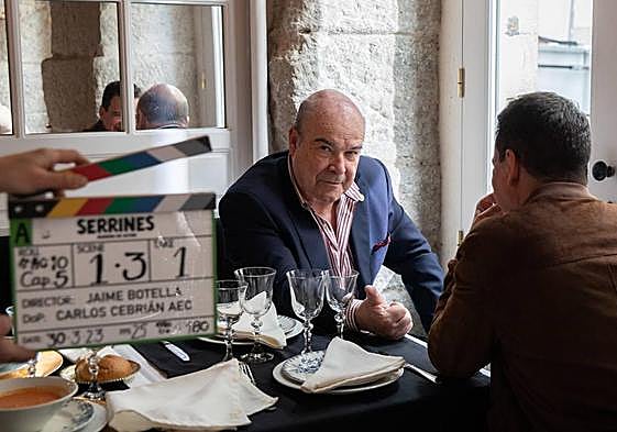 Antonio Resines, como Serrines, durante el rodaje.