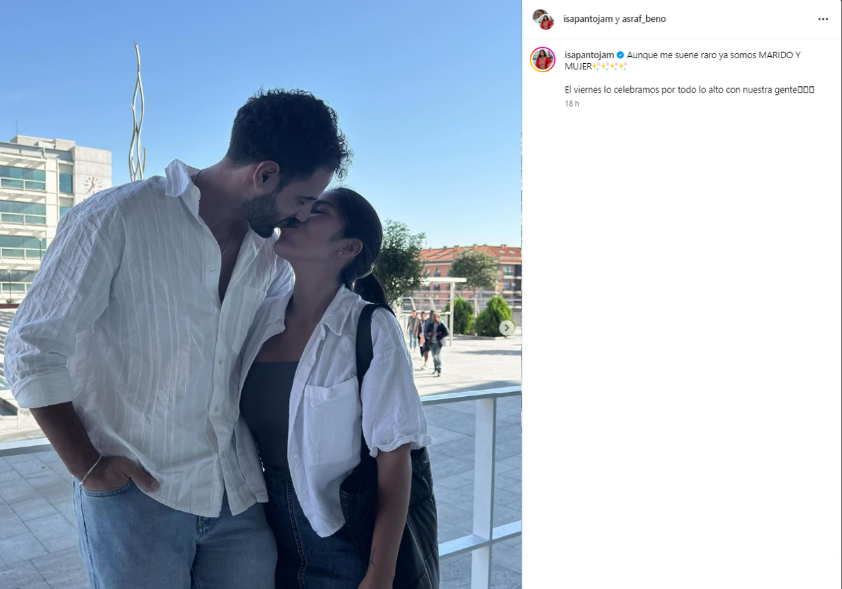 La imagen que han compartido en su cuenta de Instagram los recién casados.